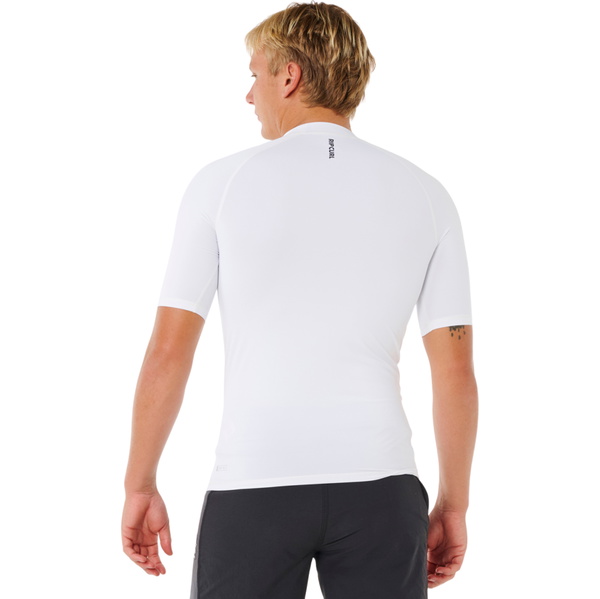 2026 Rip Curl Mens Streamline UPF Short Sleeve Rash Vest 172MRV - White